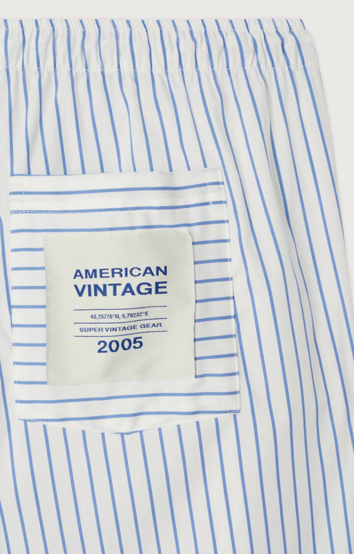 Men's trousers Nurway - RIVER STRIPES - White - Bleu - S