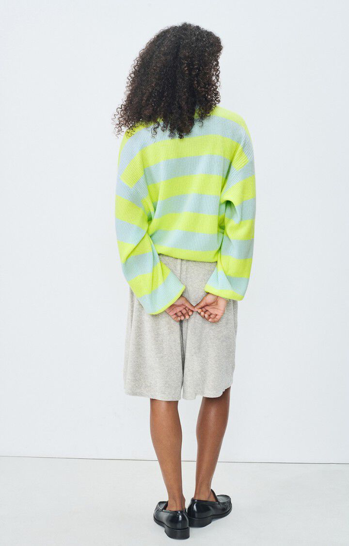 Women's cardigan Raxow, NEON YELLOW CRYSTAL STRIPED, hi-res-model