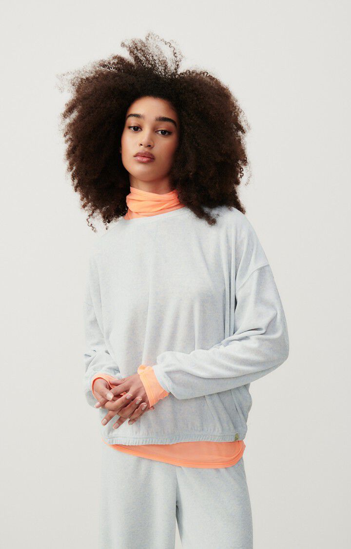 Women's sweatshirt Ukoz, BABY BLUE MELANGE, hi-res-model