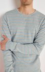 Heren-T-shirt Urystreet - HEATHER GRIJS GESTREEPT GROEN EN BLAUW - Grijs - Bleu - Vert - S