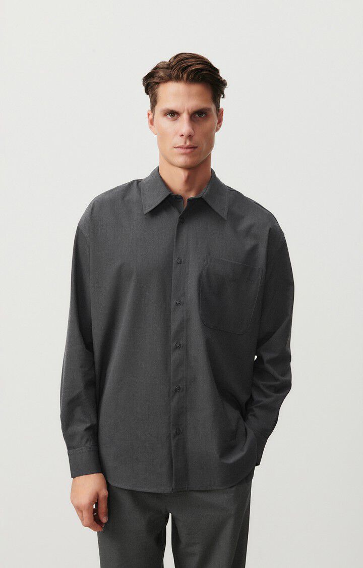 Men's shirt Kabird, CHARCOAL MELANGE, hi-res-model