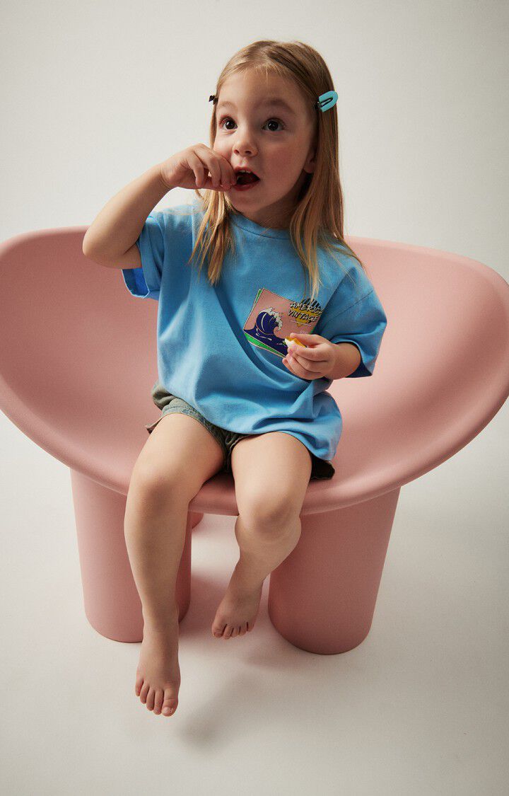 T-shirt enfant Fizvalley, BLEU AZUR VINTAGE, hi-res-model
