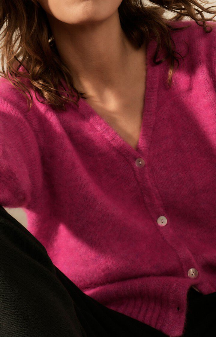 Women's cardigan East, MAGENTA MELANGE, hi-res-model