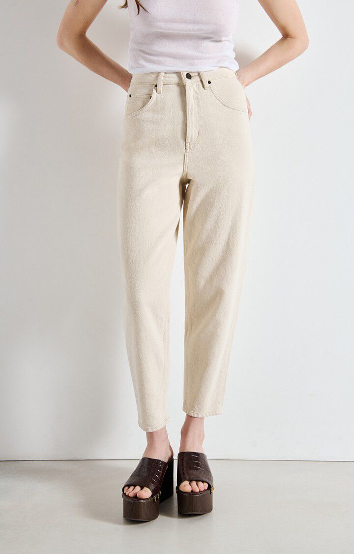 Women's big carrot jeans Tineborow - ECRU - Beige