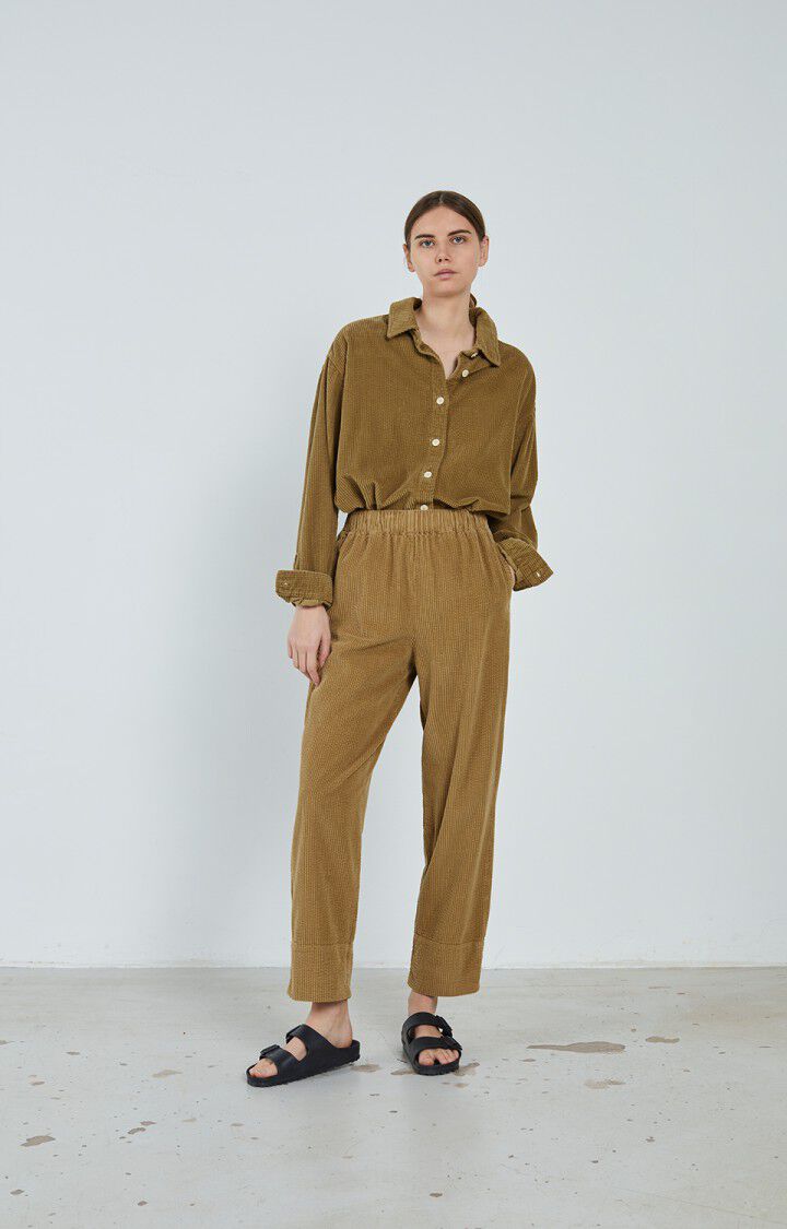 Women's trousers Padow - PEANUT Brown - E22 | American Vintage
