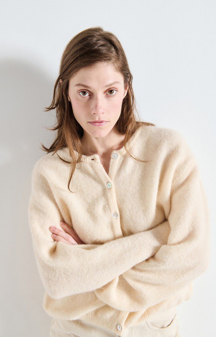 Women's cardigan Vitow - MELANGE CHEESECAKE - Beige