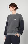 Women's sweatshirt Tuzbay, MELANGE GRAY STRIPED CARBON, hi-res-model