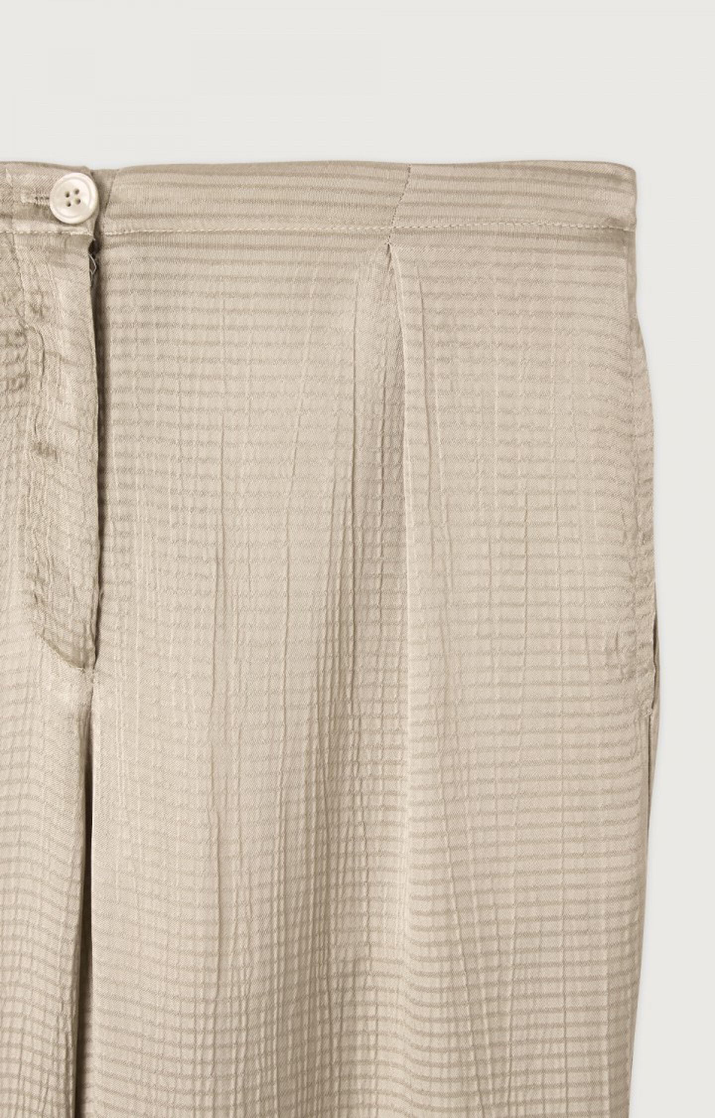 Femme Pantalon décontracté chiné en fine maille taille élastique Artigli  Beige | Pantalons - Vintage Plus