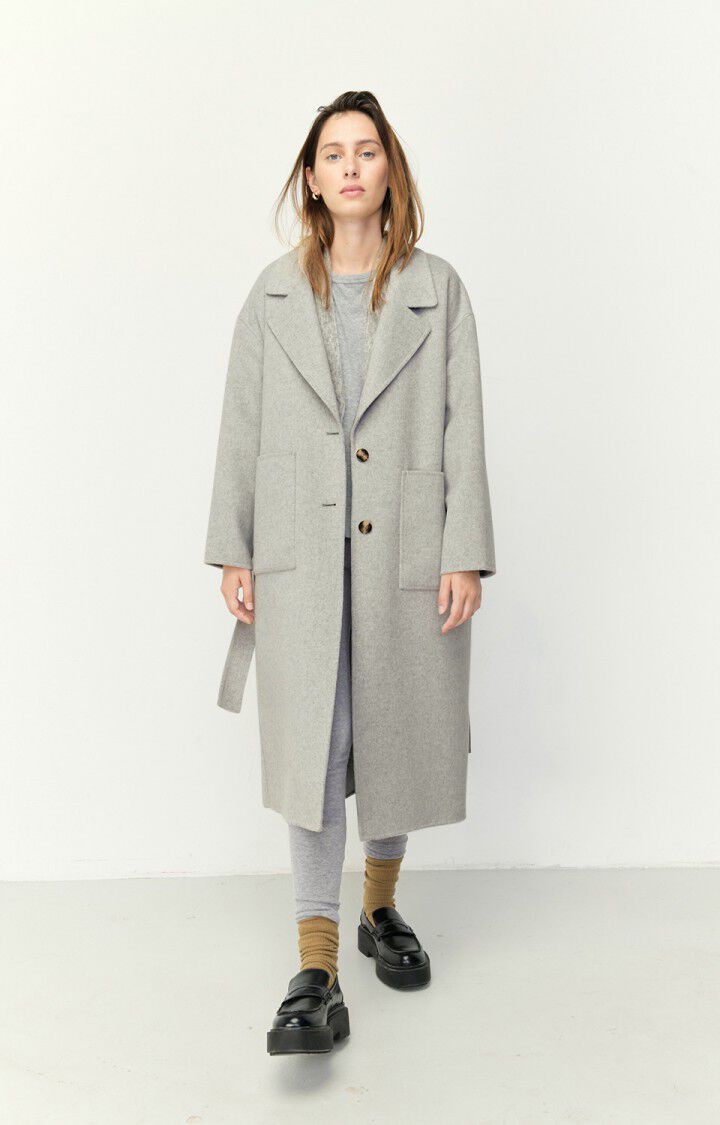 long manteau femme gris