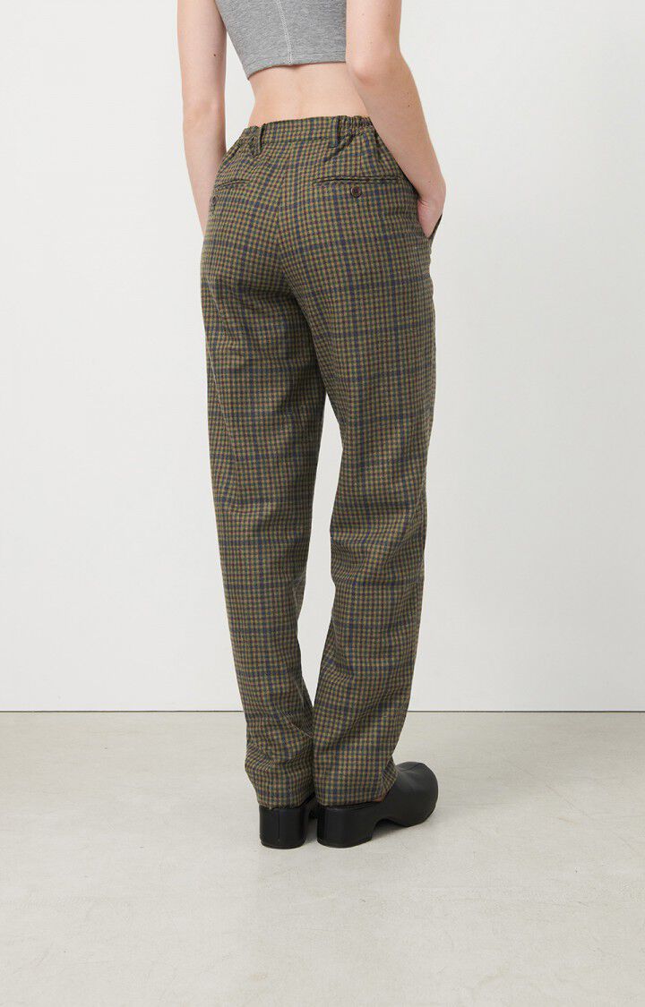 Women's trousers Nelabird, BROWN TARTAN, hi-res-model