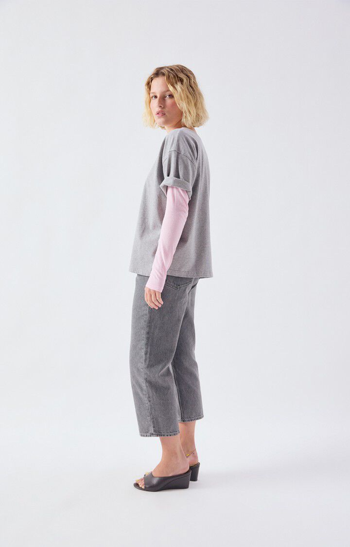 Damen-Gerade crooped-Jjeans Yopday - GRAU VINTAGE - Grau - 24-30