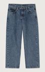 Women's cropped straight leg jeans Ivagood, BLUE STONE, hi-res