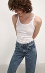Women's cropped straight leg jeans Ivagood, BLUE STONE, hi-res-model
