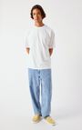 T-shirt mixte Fizvalley - "Bonjour" - TBILISSI - Blanc - Marron - XS