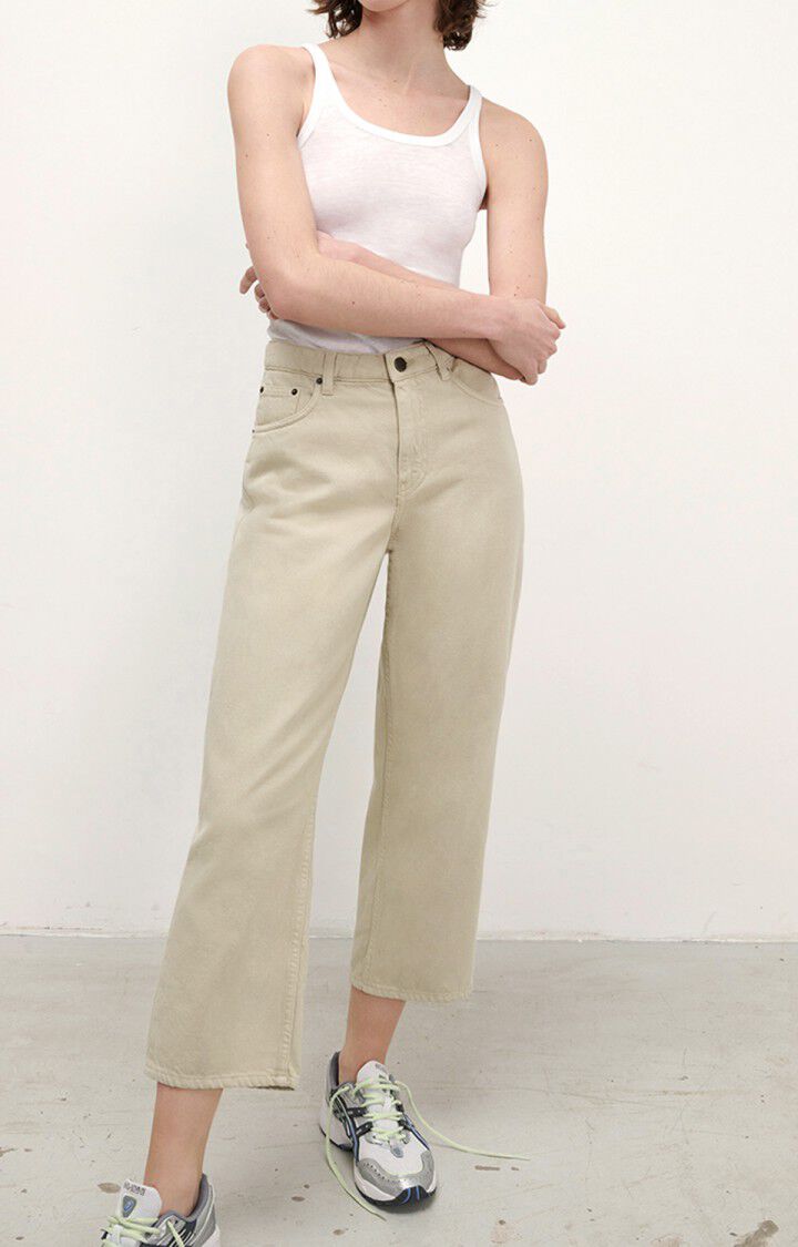 Women's cropped straight leg jeans Tineborow, VINTAGE DUNE, hi-res-model