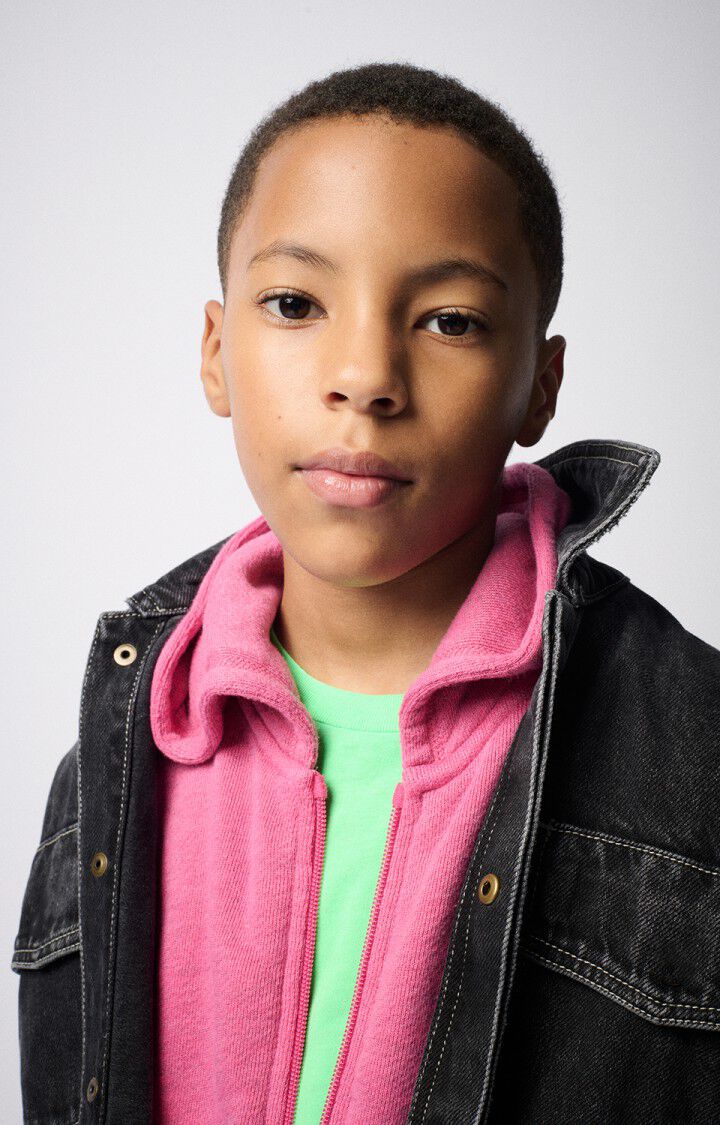 Kid's hoodie Doven, OVERDYED FLUO GERANIUM, hi-res-model