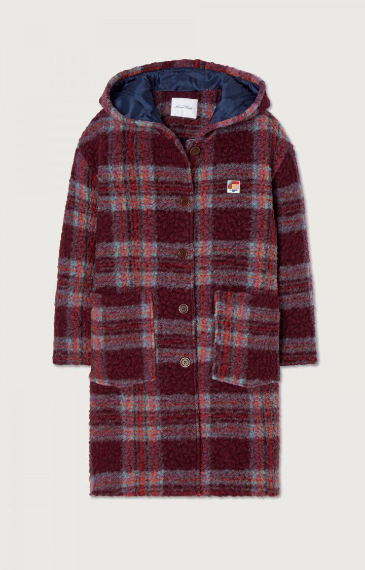 Women's coat Agobridge - WINE LEES TARTAN - Red - Bleu