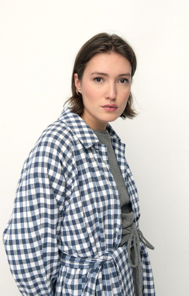Women's coat Oyabay, VICHY NAVY, hi-res-model