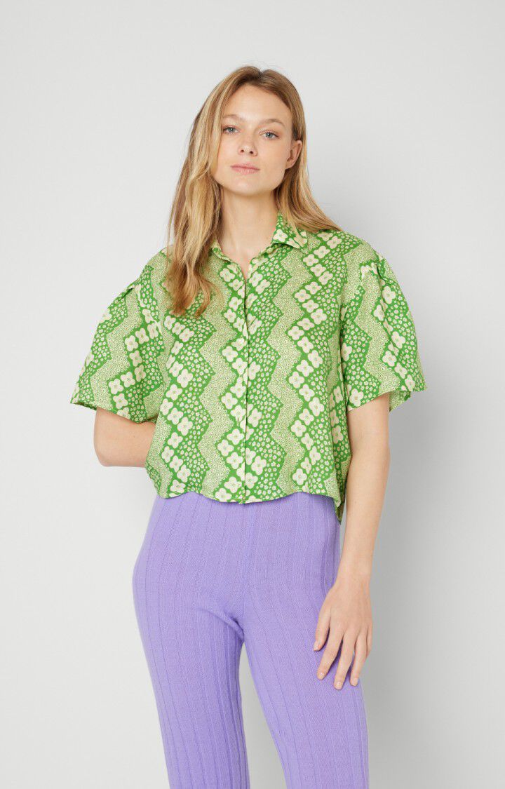 Women's shirt Ivybo - PALOMA - Green - Beige