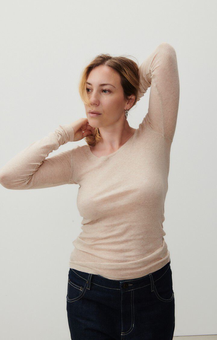 T-shirt femme Massachusetts, CREME CHINE, hi-res-model