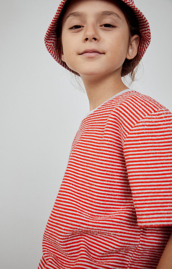 Kids’ t-shirt Bobypark, RED AND GREY STRIPES, hi-res-model