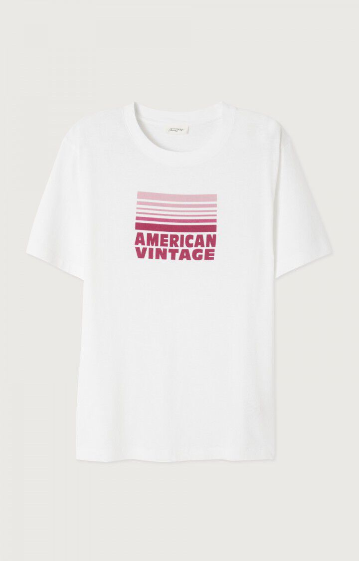 Women's t-shirt Ykobow - WHITE PRINT FUCHSIA - White - Rose
